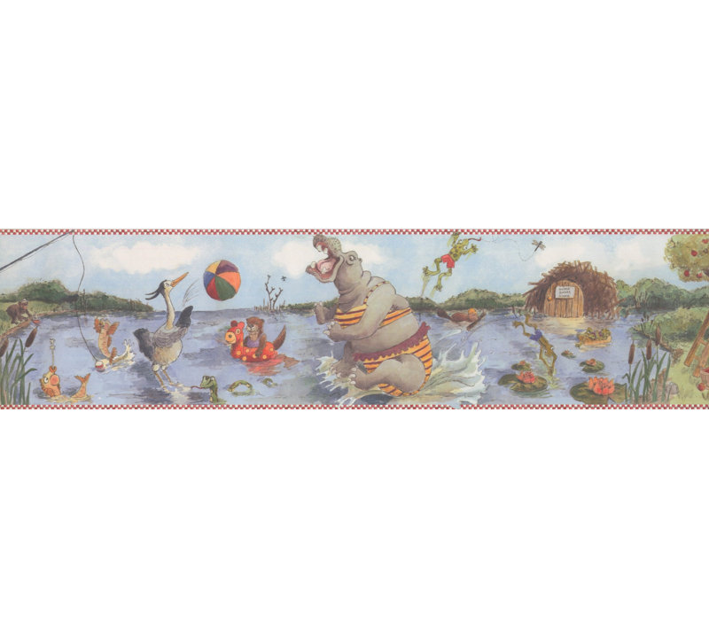 Bordure de papier peint marécage Jarboe L 0,5 pi x l 180 po