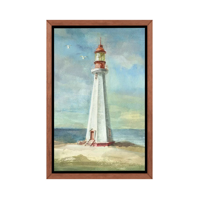 Phare III par Danhui Nai - reproduction d'art, H 40 po x l 26 po x P 1,5 po, Toile classique avec cadre brun