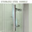 34" - 35 3/8" W x 72" H Bi-Fold Frameless Shower Door with 1/4" (6mm) Clear Tempered Glass-108979090
