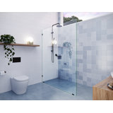 Vela 60 in. x 78 in. Fully Frameless Single Fixed Shower Panel