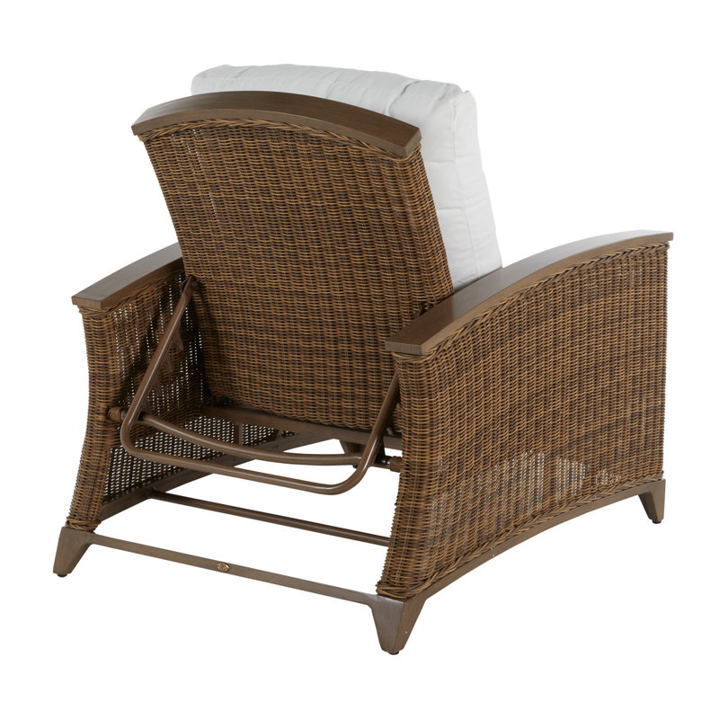 Astoria Patio Chair with Cushions, Astoria #90 Raffia/Oak, Rollo Lace InsideOut® Linen, Welt