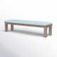 Laguna 72'' Powder Coated Aluminium Outdoor Bench with Sunbrella Cushions