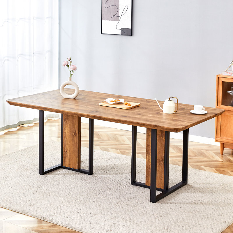 Table de salle à manger en bois 79 po, H 30 po x L 78,8 po x l 39,3 po
