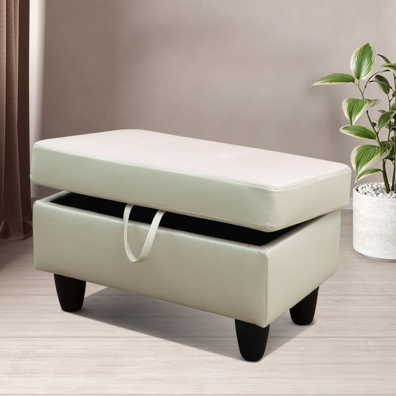 Canapé modulaire 3 pièces Jayzen, Orienté à gauche (vu de face), Naturel, Similicuir blanc perle