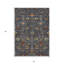 Tapis extérieur lavable floral bleu marine et rouge 5 pi x 8 pi