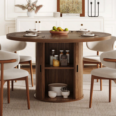 Table de salle à manger pour 4 personnes avec rangement intégré pour les cuisines et les salons