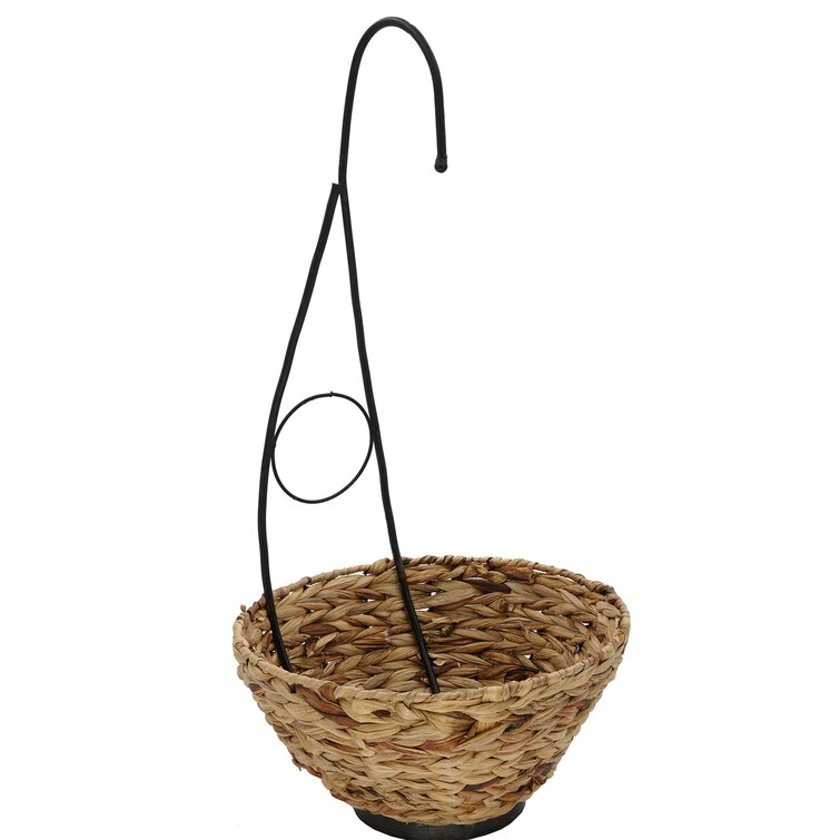 One Allium Way® Fabric Petunia Hanging Basket Arrangement in Basket ...