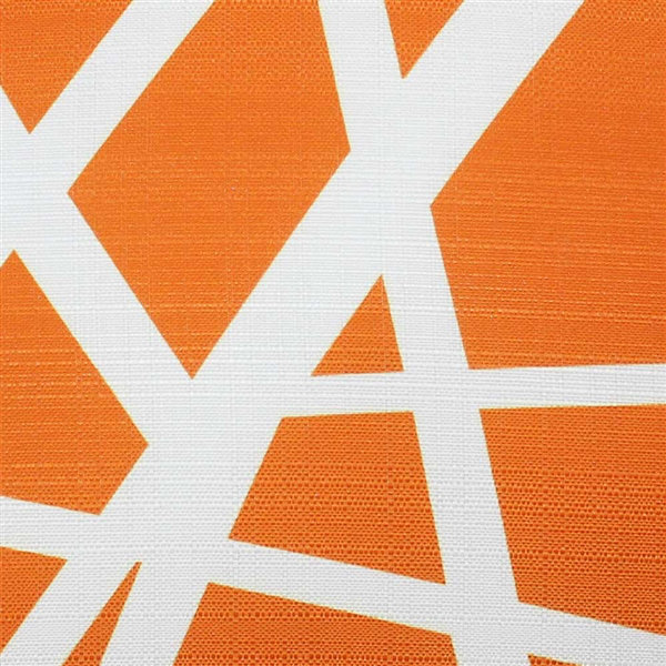 Bird's Nest Geometric Throw Pillow, Orange