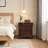 1pc Nightstand of Drawers Brown Cherry Finish Okume Veneer Bedroom Furniture