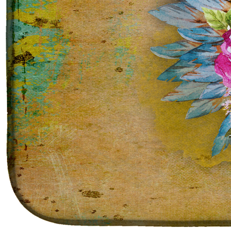 Tapis de séchage jour du crâne des fleurs mortes