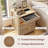  17.7'' W 2-Drawer Nightstand with LED Light and Charging Station-2102635621