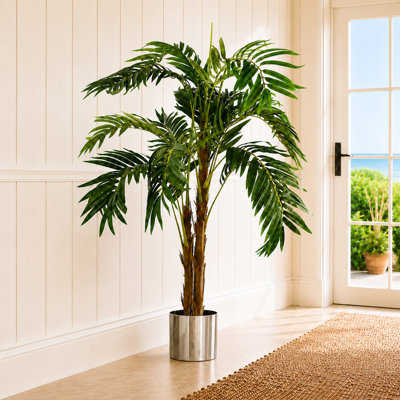 Large Artificial Palm Tree 120cm Luxury Planter 4ft Realistic.