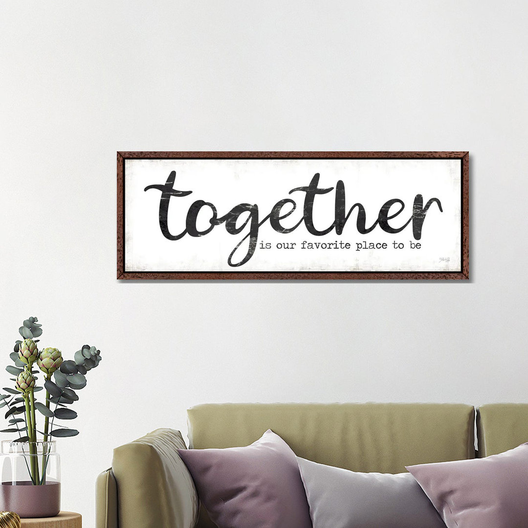 Together Is Our Favorite Place To Be by Marla Rae - Panoramic Print on Canvas