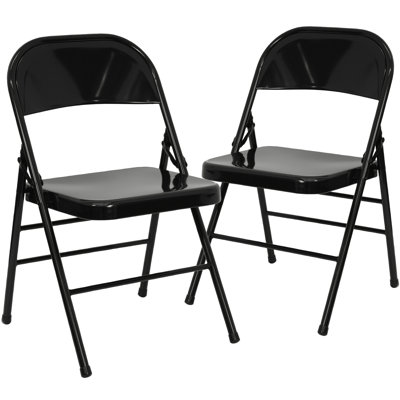 Oliverson Triple Braced & Double Hinged Metal Folding Chair