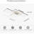 Dimmable Ceiling Light, 41.3In Flush Mount Ceiling Lamp Remote Control Modern Chandelier, 68W Square Acrylic Close To Ceiling Light Fixtures For Bedroom Living Room-791035518