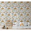 Papier peint poisson, adhésif mural rétro