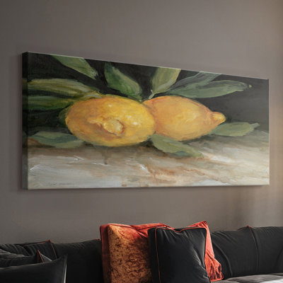 Citrons zestés I - Toile tendue avec châssis - Prêt à accrocher