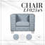 Méridienne Blue Chenille