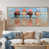 Toile avec cadre flottant or