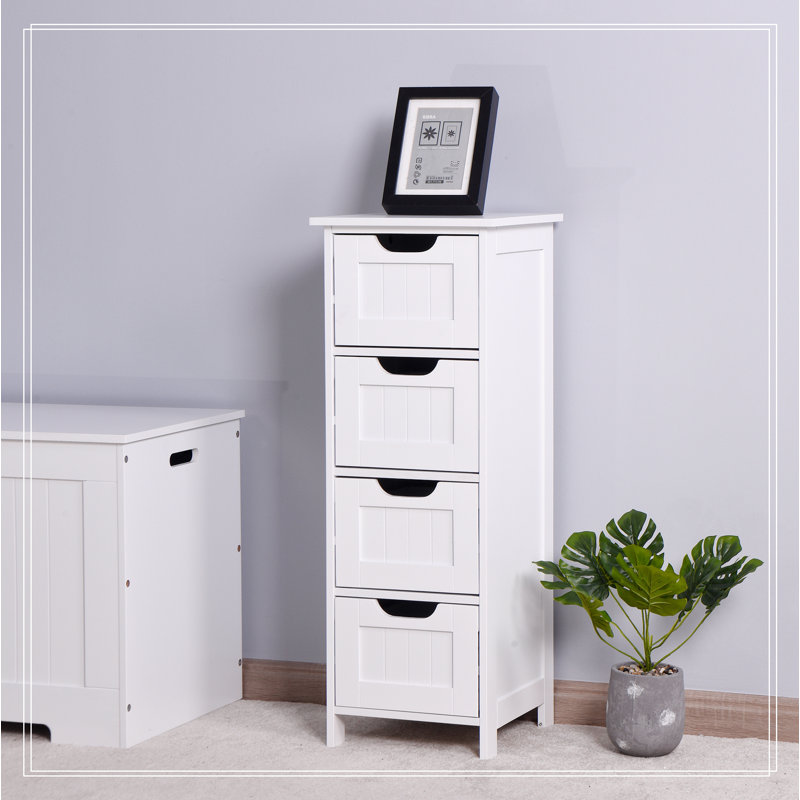 Armoire de rangement pour salle de bain, armoire autoportante avec tiroirs