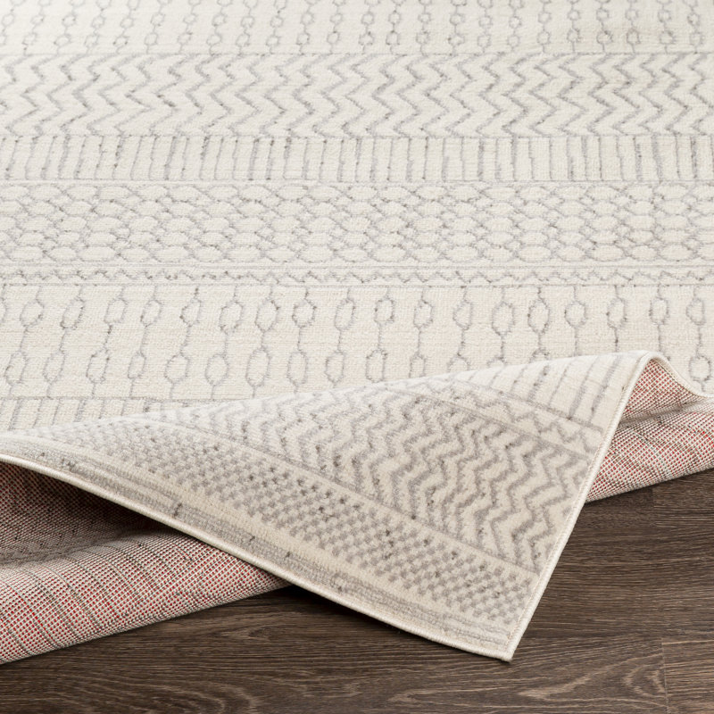 Myron Grey/Off-White Rug, Rectangle 200 x 274cm
