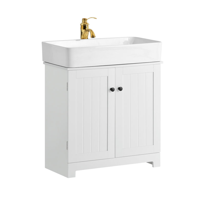 Joice 60cm Single Bathroom Vanity Base Only in White