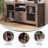 Engineered Wood Buffet Sideboard Storage Cabinet With 2 Drawers, Doors-2133631502