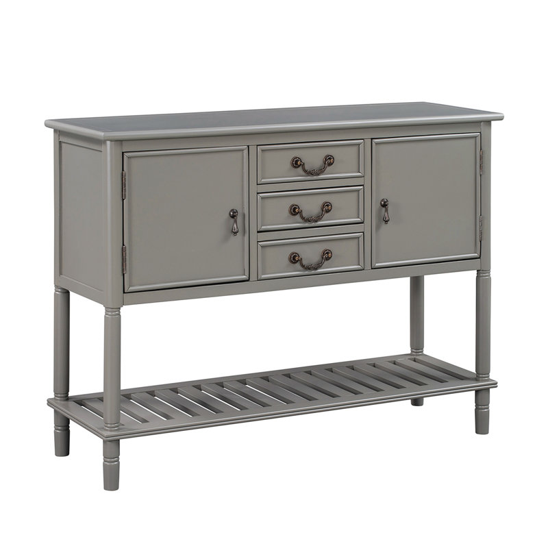 Console en bois massif 34,22 po Gowans, gris