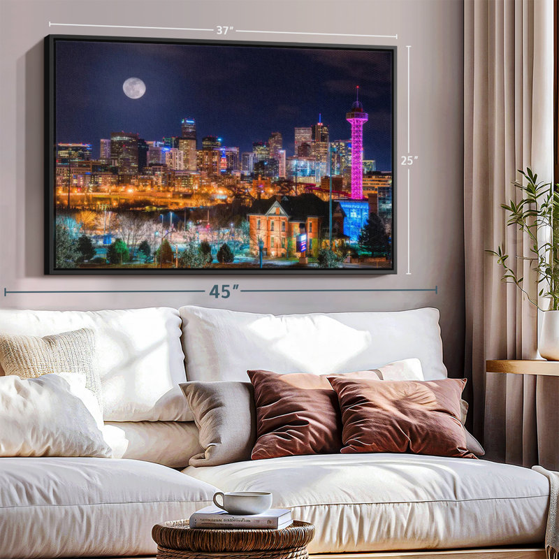 " Denver Moon Wall Art ", 25" H x 37" W