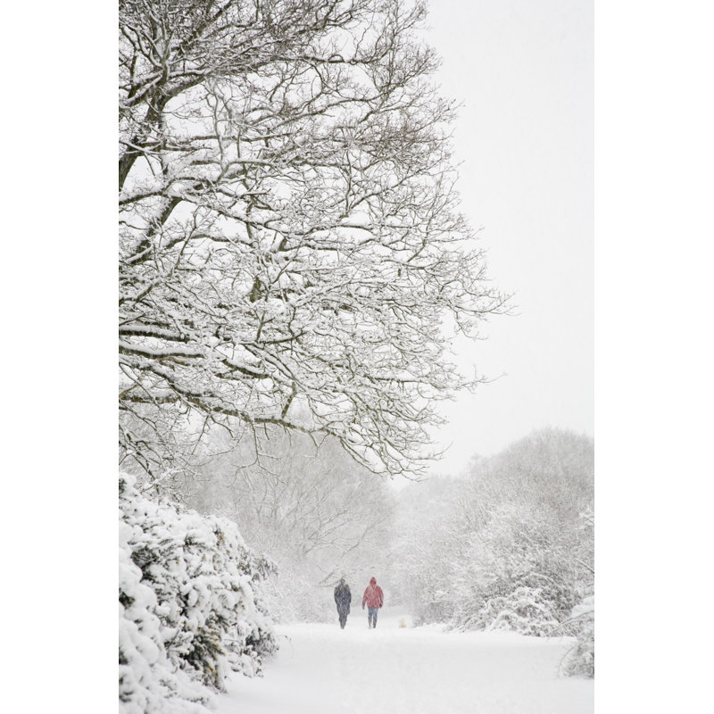 Walking in Winter 1 Piece Wrapped Canvas Wall Art, 91cm H x 61cm W