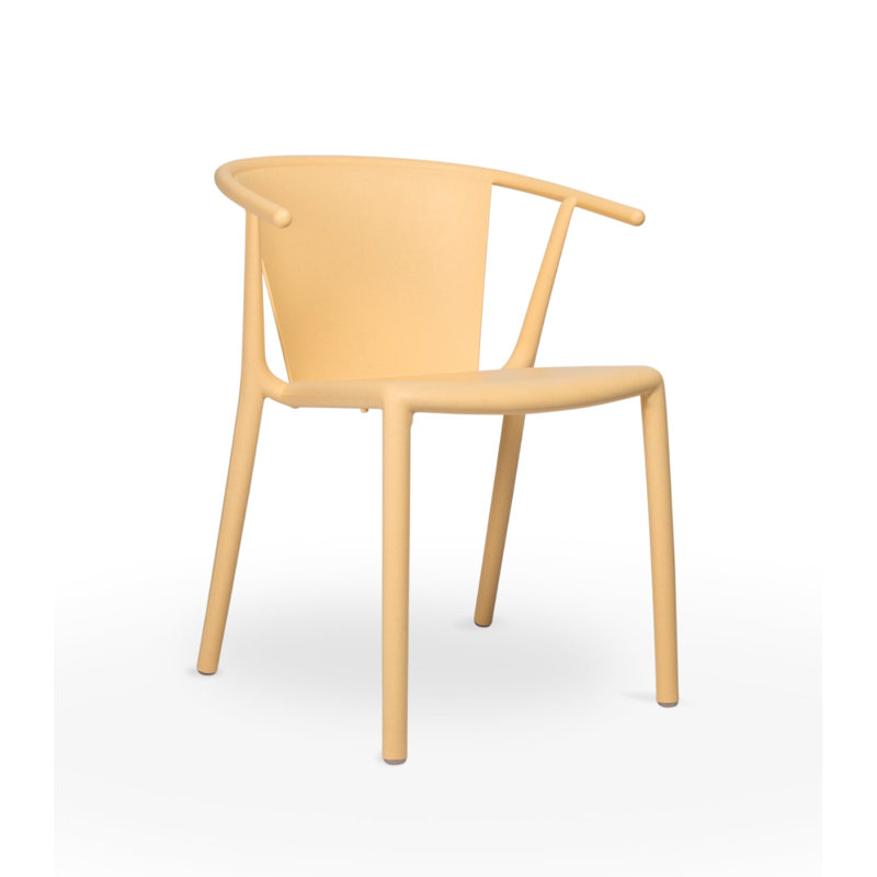 Steely Eco Outdoor Dining Armchair, Fire Yellow