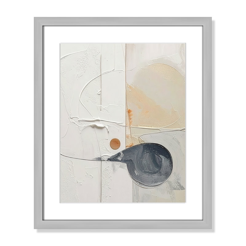 «Plastering III» par Alonza Saunders, Argent mat, L 16 po x H 19 po, Imprimé mat