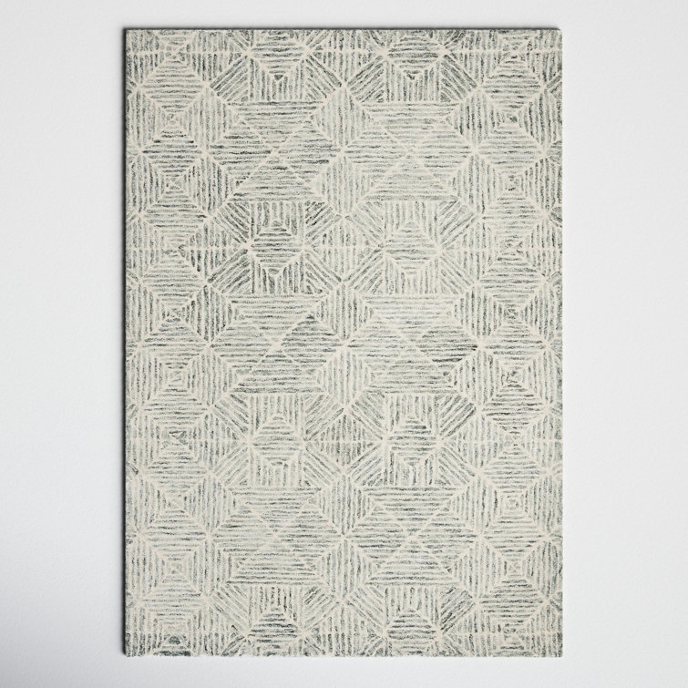 Linsly Handmade Light Green/Ivory Rug