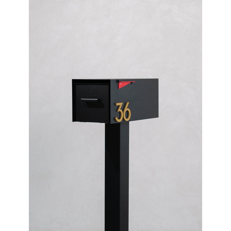 Boîte aux lettres Malone, Noir/laiton, Oui
