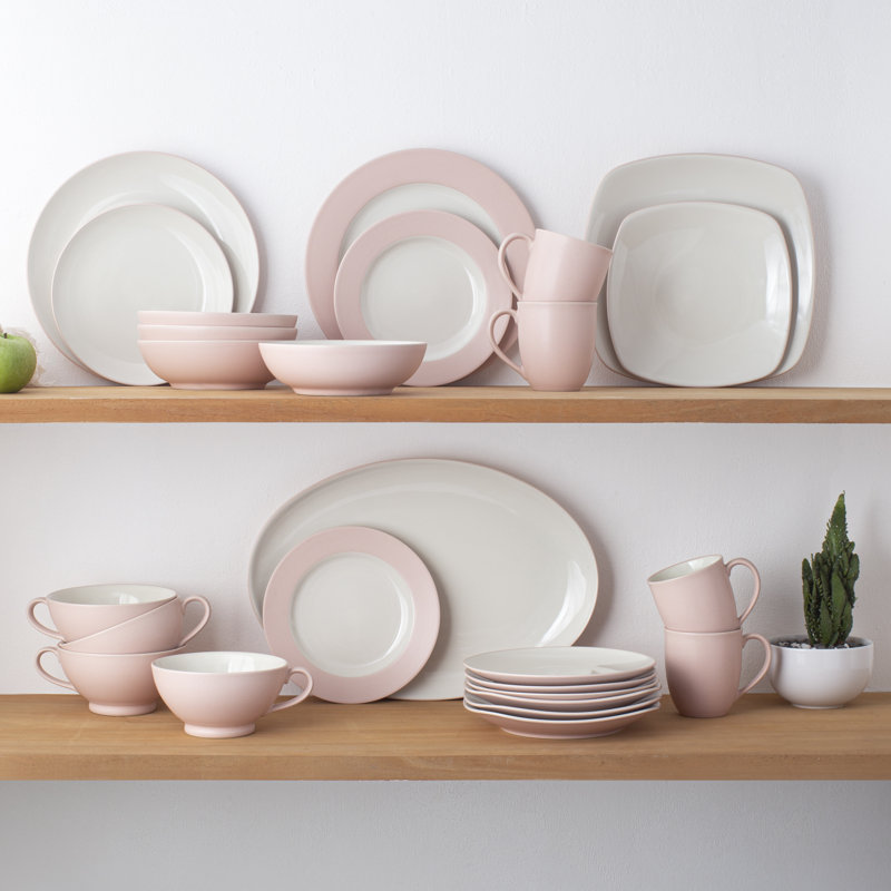 Noritake Colorwave Square Dinner Plates, 10-3/4", Pink