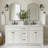 Aremi Contemporary Scalloped Arch Top Bathroom Vanity Mirror | Stainless Steel Frame-358908450-398741991