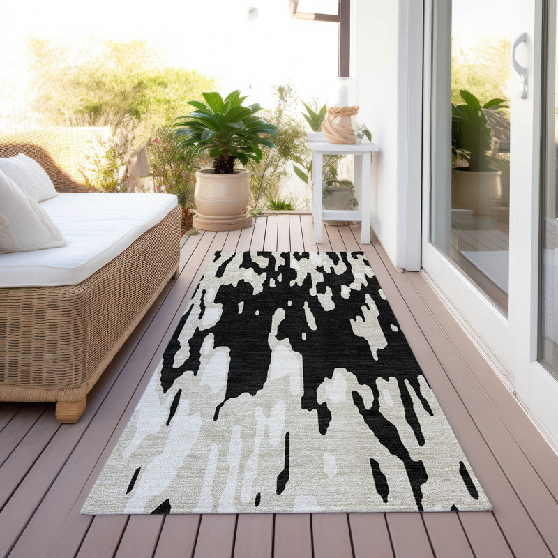 Aleighna Area Rug with Non-Slip Backing, Runner 2'3" x 7'6"