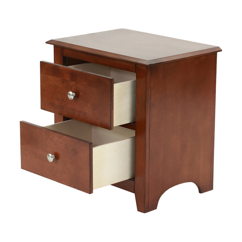 Table de chevet 2 tiroirs Mord, Cerisier