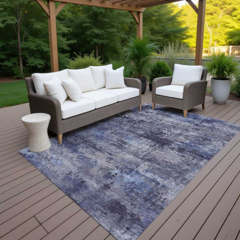 Machine Washable Indoor/Outdoor Jozwiak ACN2370 Abstract Rug, Rectangle 2'6" x 3'10"