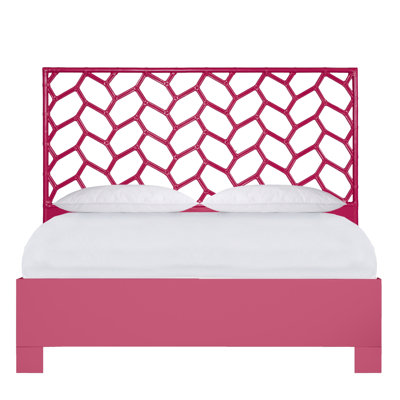 Silas King Platform Bed, Light Blue