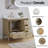36"W X34''H Solid Wood Bathroom Vanity With Carrera White Quartz Top And Single Sink