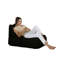 Fauteuil à billes de jardin Original noir, 41,3 po x 29,5 po x 41,3 po | 100% polyester imperméable, mousse de styromousse recyclée à 100% | Système de double fermeture à glissière dissimulée, capacité de poids maximale: 440 lb | Parfait pour le divertissement extérieur moderne-244502173