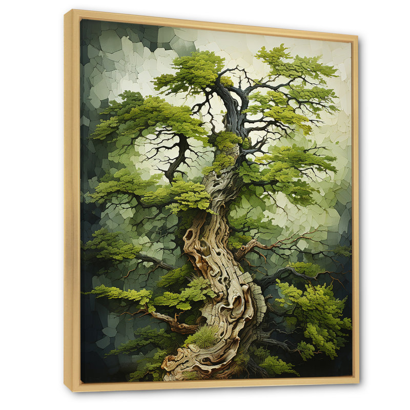 Forest Redwood Tree Charm II, reproduction d'art sur toile, Cadre naturel flottant, H 20 po x l 12 po x P 1 po