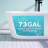 67'' W,73 GALLONS Freestanding Acrylic Soaking  Bathtub With Drain And Overflow Holes