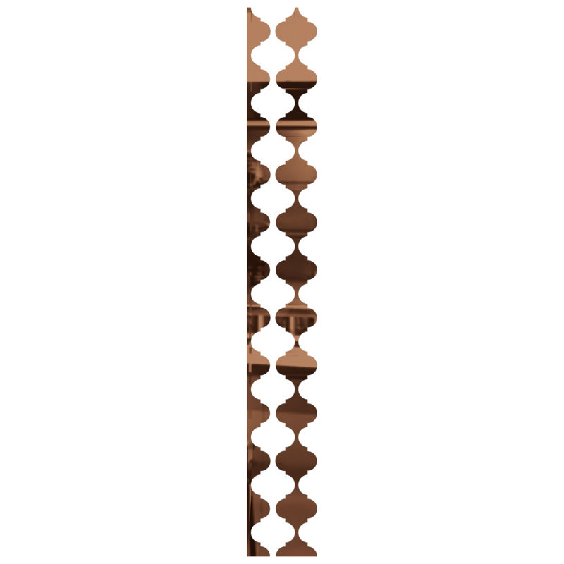 Ensemble de panneaux muraux décoratifs réglables en acrylique Marrakesh (paquet de 12), H 94 po x l 7,125 po, Bronze