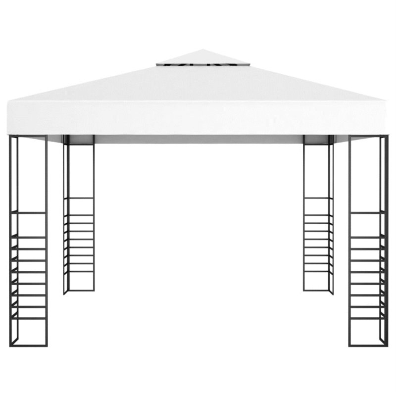 Soffit 9.8 Ft. W x 9.8 Ft. D Steel Patio Gazebo, White