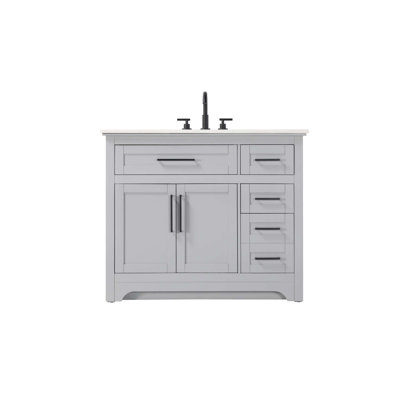 Meuble-lavabo simple 42 po gris