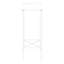 Table d'appoint, côté, bout, étroit, petit, 2 niveaux, salon, chambre à coucher, stratifié blanc, métal blanc, contemporain, moderne