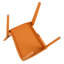 Chaise tropicale orange à un côté en polypropylène pour les salles à manger