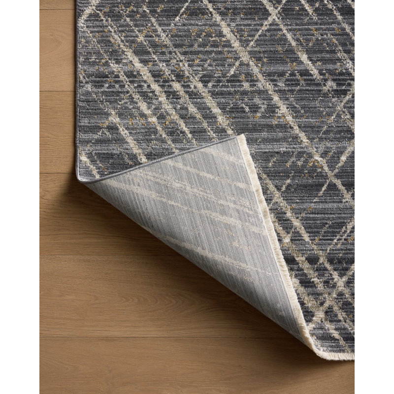 Tapis minuit / beige Marlia, Rectangle 5 pi 3 po x 7 pi 9 po